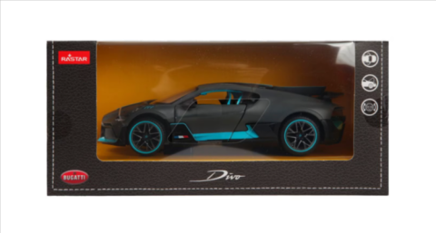 Noutăți Librăria Compas - Masinuta diecast Rastar Bugatti Divo negru scara 1:24