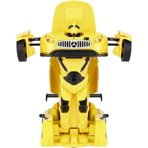 MASINUTA METALICA CONVERTIBILA MERCEDES BENZ GT3 GALBENA CU SCARA 1 LA 32 [3]