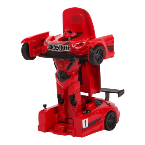 MASINUTA METALICA CONVERTIBILA MERCEDES BENZ GT3 ROSIE CU SCARA 1 LA 32 [2]