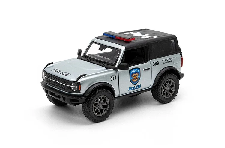 Noutăți Librăria Compas - Masinuta metalica Ford Bronco politie/pompieri 13 cm scara 1 la 34 Kinsmart