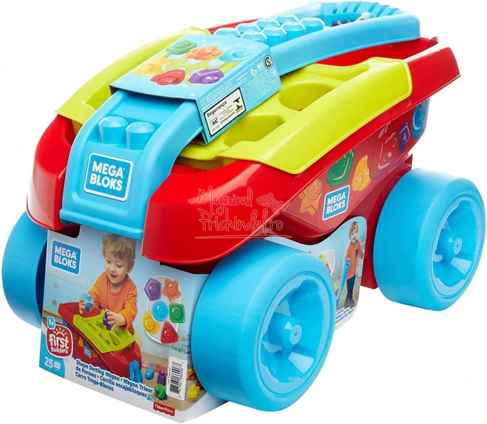 Jucării pentru bebeluși - Masinuta sortator forme Mega Bloks First Builders