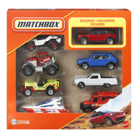 Jucării și jocuri - MATCHBOX SET 8 MASINUTE METALICE EXCLUSIV RANGE ROVER VELAR SCARA 1 LA 64
