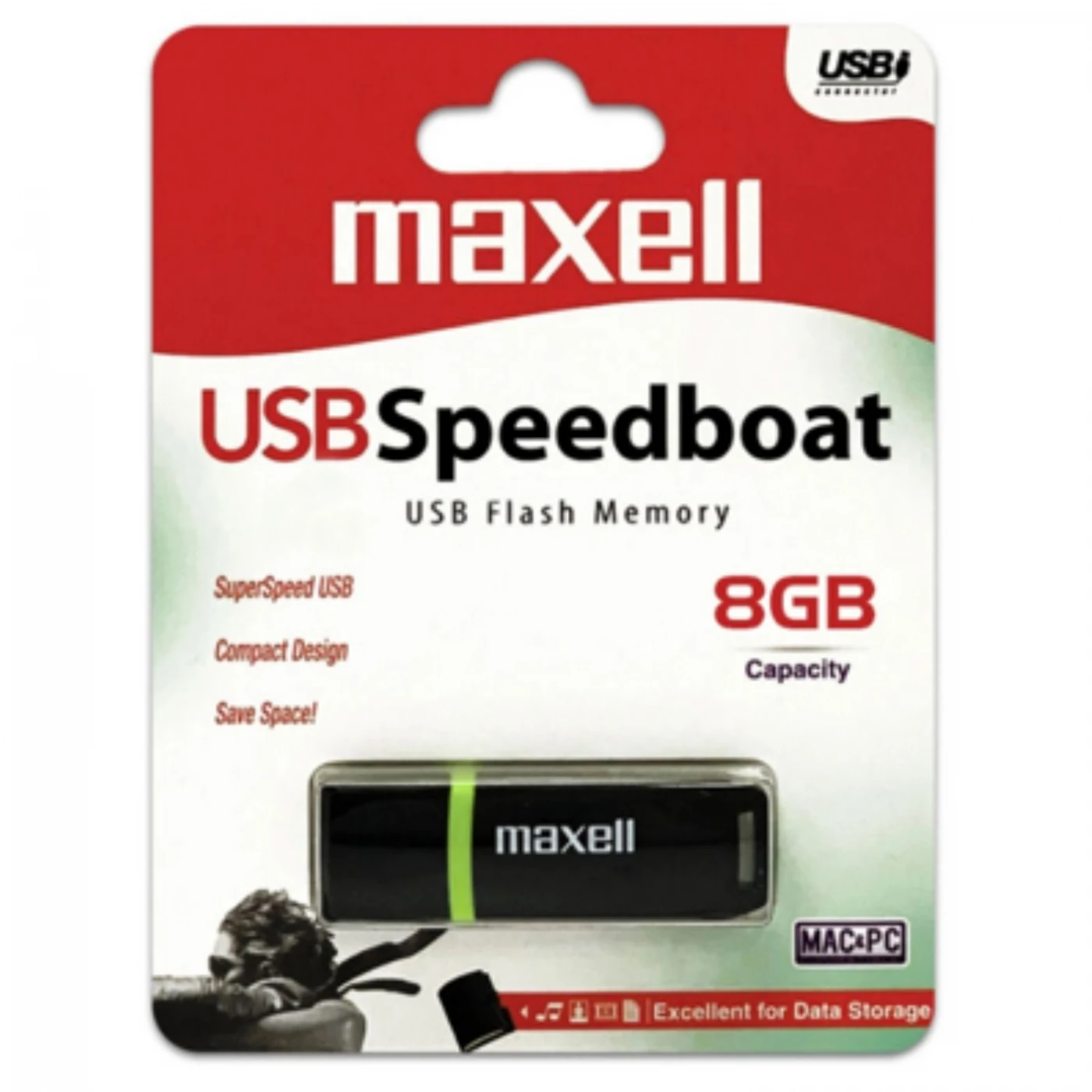 Electronice și accesorii IT - Memorie USB 2.0 Maxell Speedboat Black 8 GB