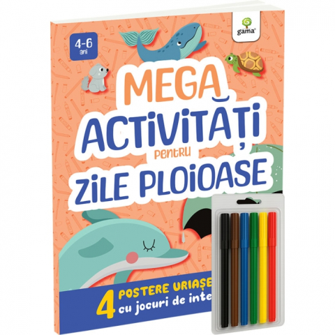 Noutăți Librăria Compas - MEGA Activități pentru zile ploioase, Postere cu activități, Editura Gama