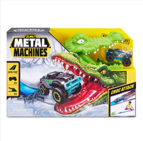 Mașinuțe de jucărie - Set de joaca Metal Machines Crocodilul Furios cu pista si masinuta