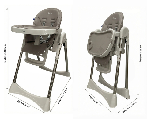 Accesorii hrănire bebe - MIILUNA SCAUN DE MASA PLIABIL ANDROMEDA, GREY