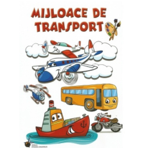 Cărți - Mijloace de transport. Carte de colorat