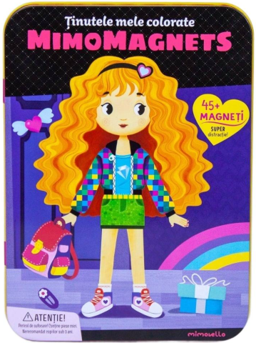 Jucării și jocuri - Puzzle magnetic in cutie metalica. Tinutele mele colorate