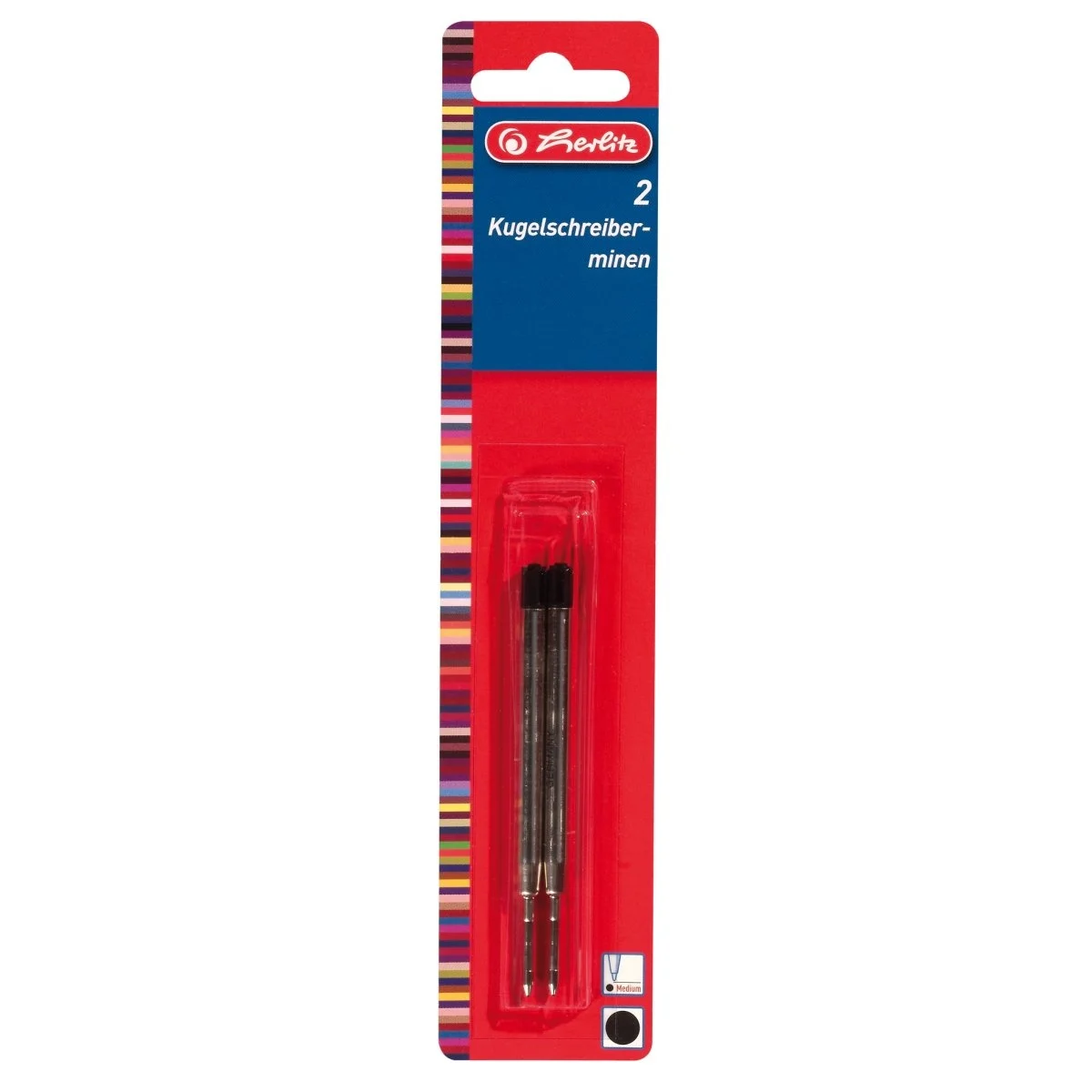 Mine și rezerve - Mine pix tip parker negre 2/set Herlitz