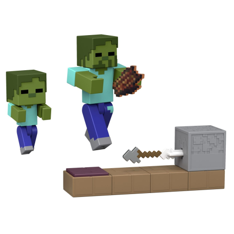 MINECRAFT REDSTONE CHARGED SET CAPCANA CU SAGETI PENTRU ZOMBI FIGURINA CU ACCESORII [1]