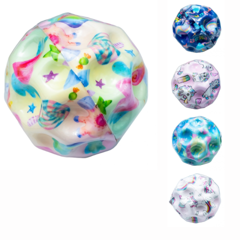 Noutăți Librăria Compas - Minge super elastica Unicorn 6.3 cm modele diferite
