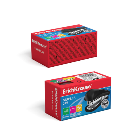 Instrumente și accesorii birou - Mini capsator ErichKrause Compact 20 coli culori diferite