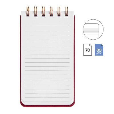 Mini notes cu spira Miquelrius Highland Days rosu 9 x 16 cm [1]