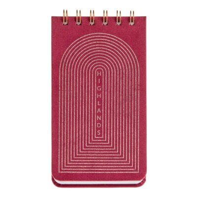 Papetărie și articole din hârtie - Mini notes cu spira Miquelrius Highland Days rosu 9 x 16 cm
