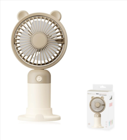 Ventilator Mini de birou Ursulet 8.6 x 4 x 17.2 cm crem [1]