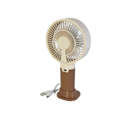 Mini ventilator de mana portabil cu suport Duoguo maro [1]