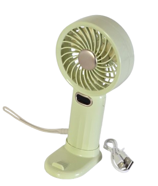Accesorii personale și beauty - Mini ventilator portabil cu suport  si incarcare USB verde
