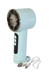 Accesorii personale și beauty - Mini ventilator de mana portabil cu incarcare USB albastru