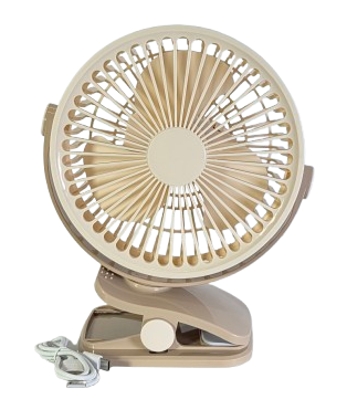 Accesorii personale și beauty - Ventilator portabil reincarcabil cu clema si suport reglabil crem