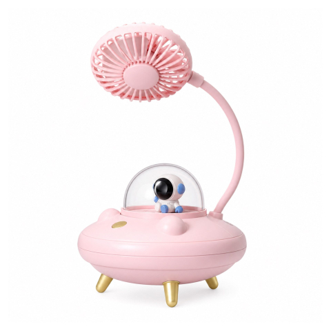 Articole pentru copii - Mini ventilator portabil Flippy roz 28 x 11.5 cm
