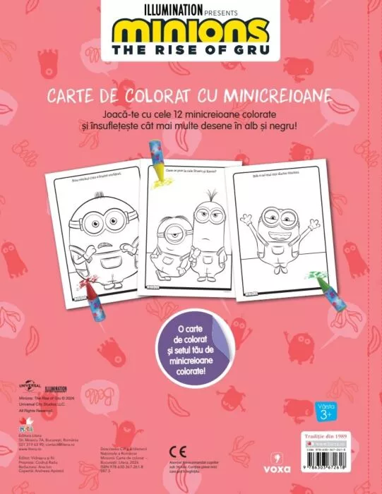 Minionii. Carte de colorat cu 12 creioane [1]