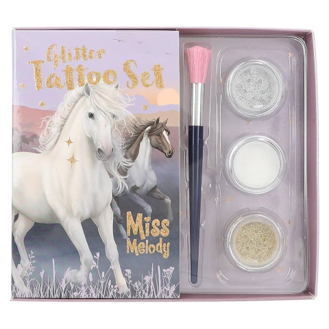 Accesorii personale și beauty - Miss Melody set tatuaje cu sclipici Night Horses