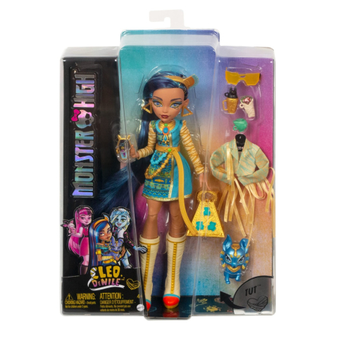Păpuși și accesorii - MONSTER HIGH PAPUSA CLEO DENILE CU ANIMALUT SI ACCESORII