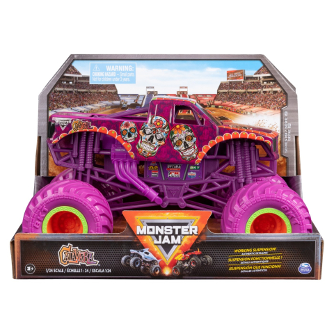Mașinuțe de jucărie - MONSTER JAM MASINUTA METALICA CALAVERA SCARA 1:24