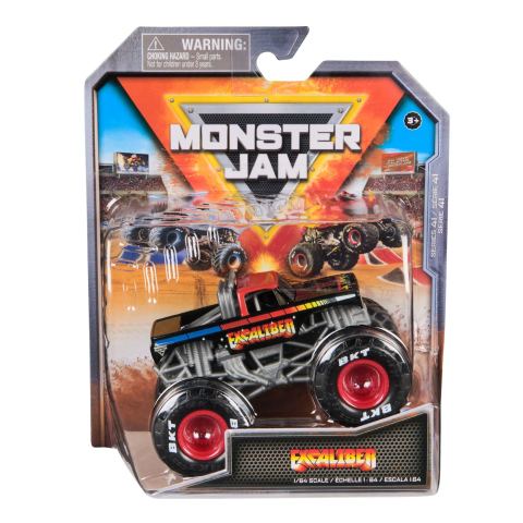 Mașinuțe de jucărie - MONSTER JAM MASINUTA METALICA EXCALIBER SCARA 1 LA 64