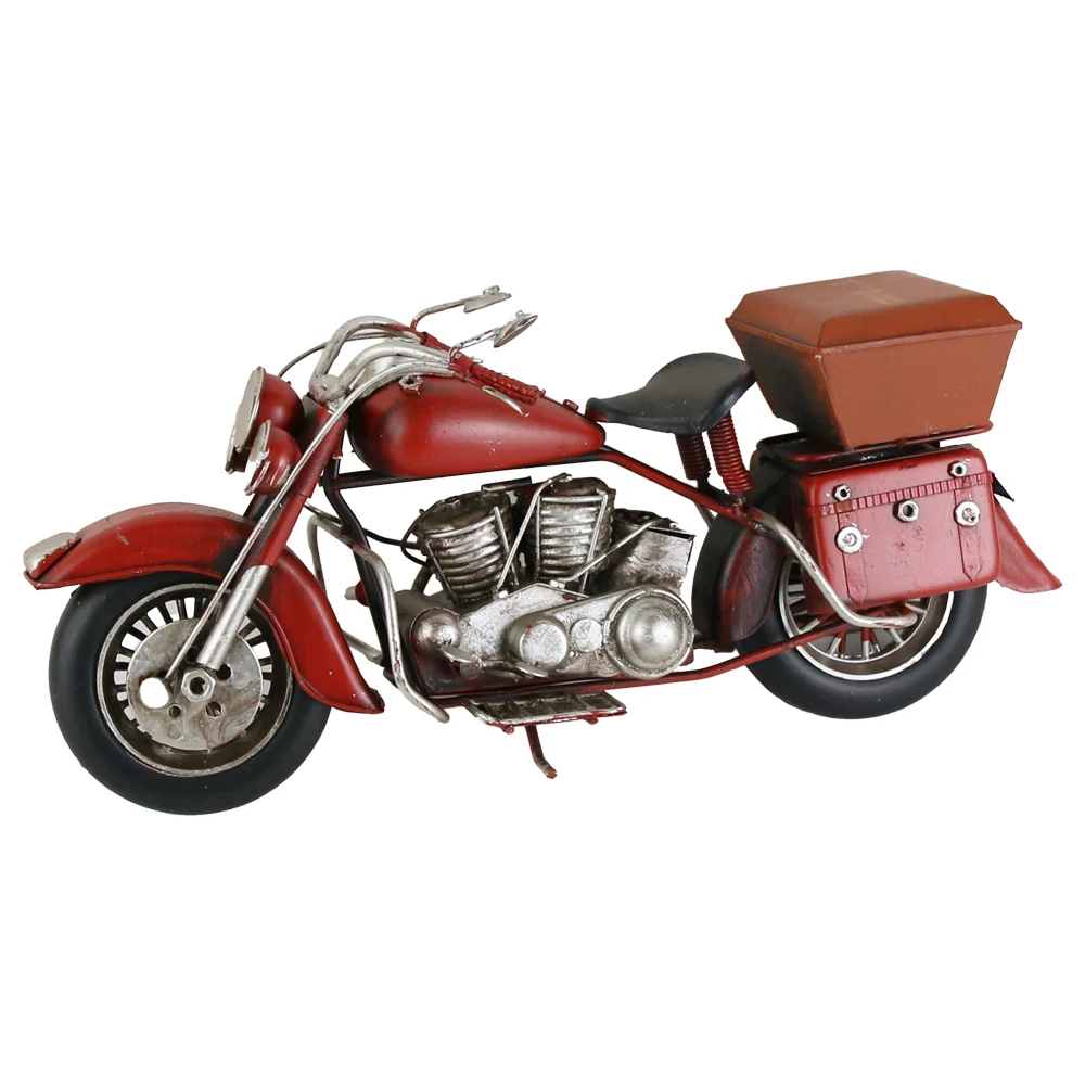 Mașini decorative - Motocicleta decorativa retro din metal 27x7x13 cm