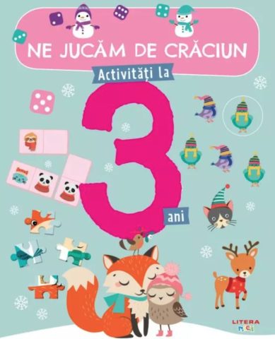 Cărți de activități și colorat - Ne jucam de Craciun. Activitati la 3 ani