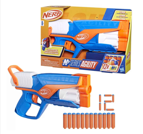 Jucării interactive și tematice - Blaster Nerf N-Series Agility 12 proiectile