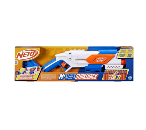 Jucării interactive și tematice - Blaster Nerf N-Series Strikeback 18 proiectile