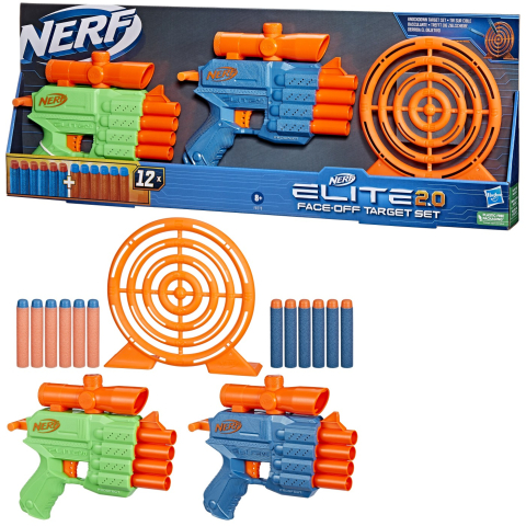 NERF BLASTER NERF SET ELITE 2.0 FACE OFF TARGET SET [8]