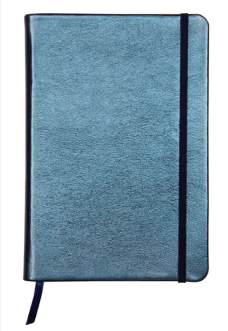 Agende nedatate - Notebook coperta tare piele A5 144 pagini Cuirise Clairefontaine Metallic Indigo