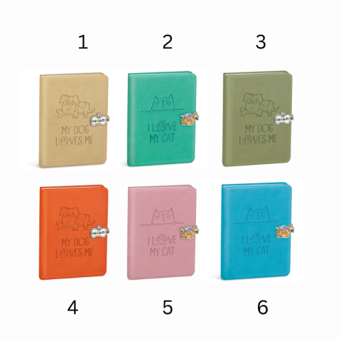 Notebook I love my pet cu inchidere magnetica 80 pag culori diferite [1]