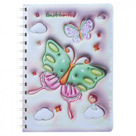 Notes 3D cu arc 80 file dictando model fluturasi coperta spuma relief [5]