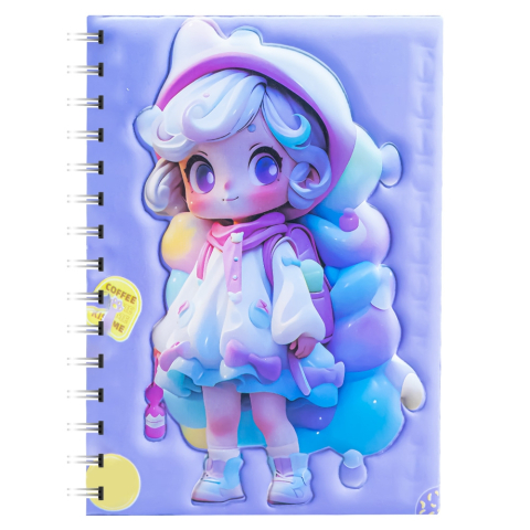 Notes 3D cu arc 80 file fetita culori diferite [1]