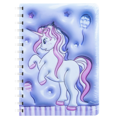 Notes 3D cu arc 80 file Unicorn 13.7 x 18 cm culori diferite [2]