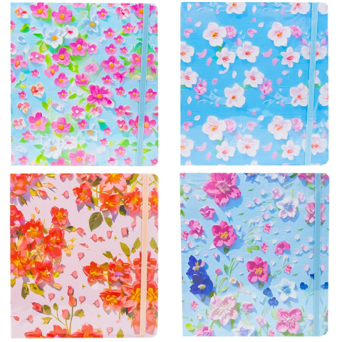 Notes - Note A5 80 file patrat floral modele diferite