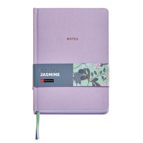 Agende nedatate - Notebook A5 96 file punctat mov Golden Jasmine