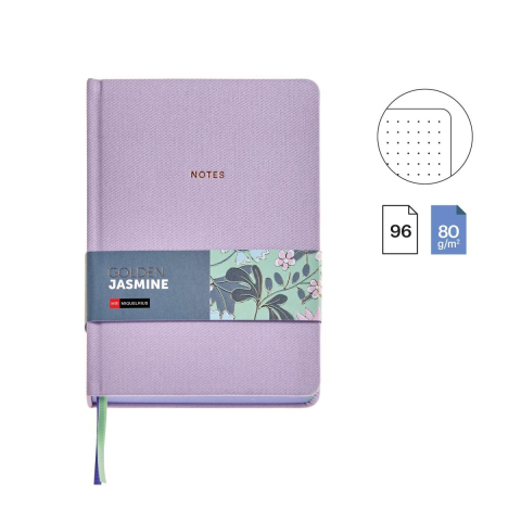 Notebook A5 96 file punctat mov Golden Jasmine [1]