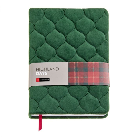 Agende nedatate - Notebook A5 matlasat 80 file punctat verde Highland Days