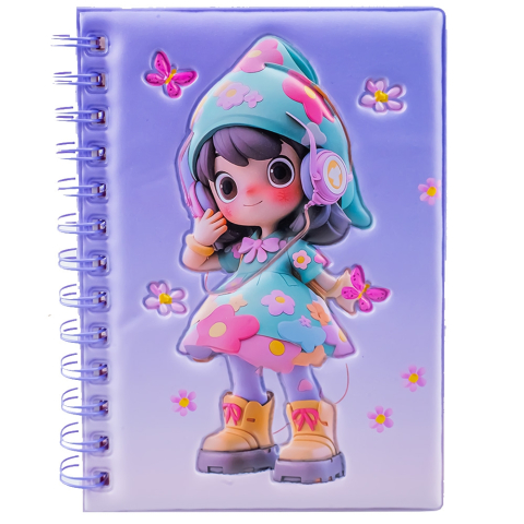 Notes A6 cu arc 60 file 3D fetita diverse modele [4]