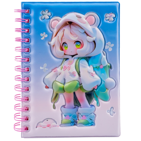 Notes A6 cu arc 60 file 3D fetita diverse modele [2]