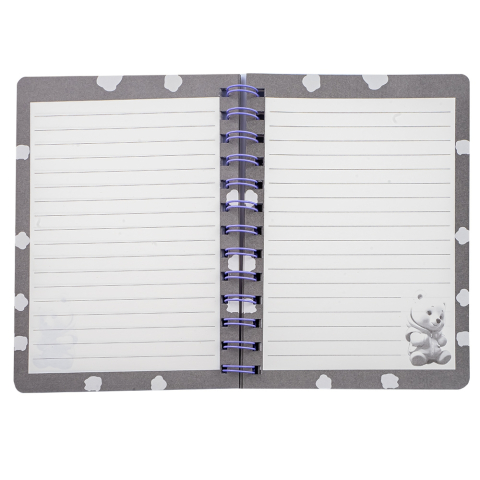 Notes A6 cu arc 60 file 3D ursulet diverse culori [1]