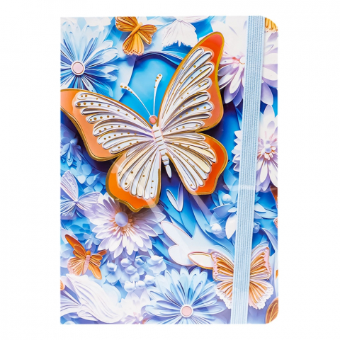 Notes A6 cu elastic 80 file Butterfly diverse modele [4]