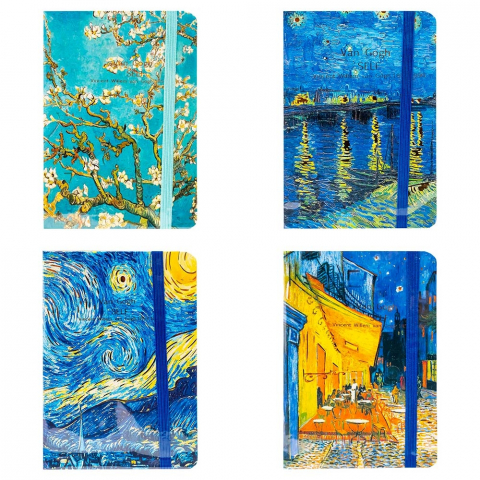 Notes - Notes dictando A7 cu elastic 80 file picturi Van Gogh
