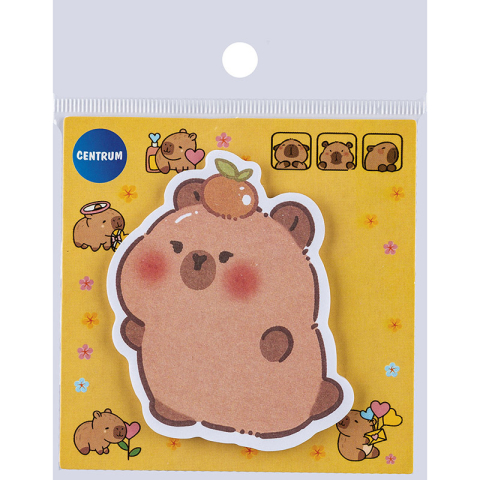 Papetărie și articole din hârtie - Notes adeziv 30 coli 80x80 mm Capybara Centrum