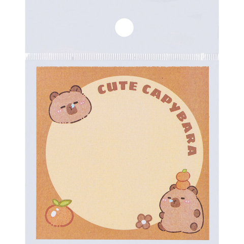 Papetărie și articole din hârtie - Notes adeziv 50 coli 80x80 mm Capybara Centrum